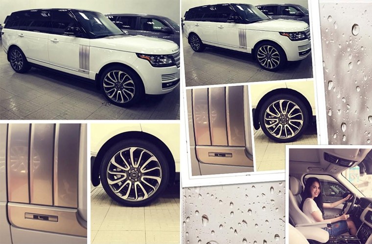 Cuối năm 2014,  Ngọc Trinh khoe mới tậu xế sang, chiếc Range Rover LWB 2014. Đây là phiên bản Land Rover đắt nhất tại Việt Nam và sau khi tính tất cả các loại thuế, giá của nó ở Việt Nam khoảng 400.000 USD, (khoảng hơn 8 tỷ đồng).